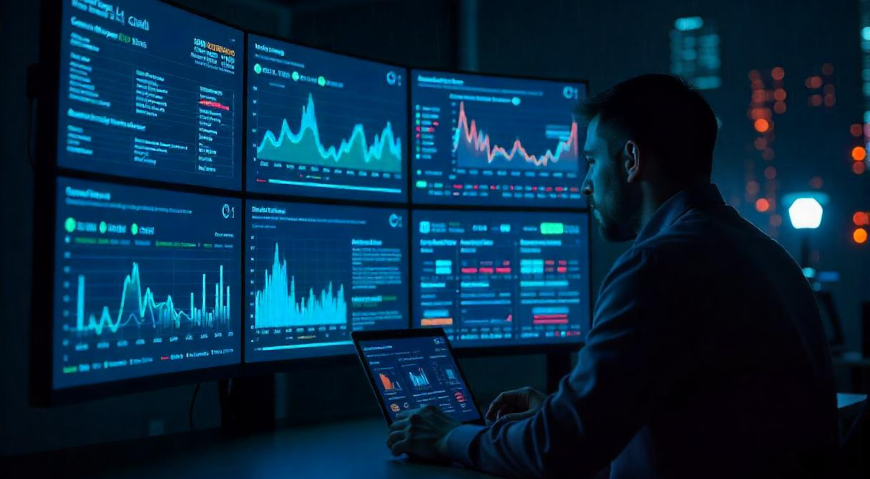 Plataforma de inteligencia de amenazas mostrando indicadores globales